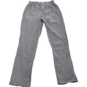 J Galt Pants Womens x Small Blue White Striped Stretch Elastic Waist Lounge